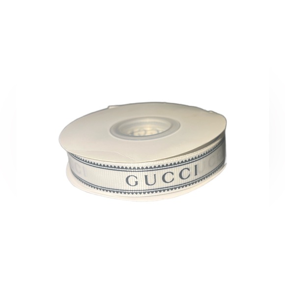 Gucci Other - Gucci Ivory White -Cream Ribbon Roll with Logo